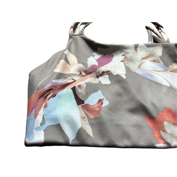 Athleta Hyper Focused Sports Bra Grey Floral size large - Picture 7 of 9